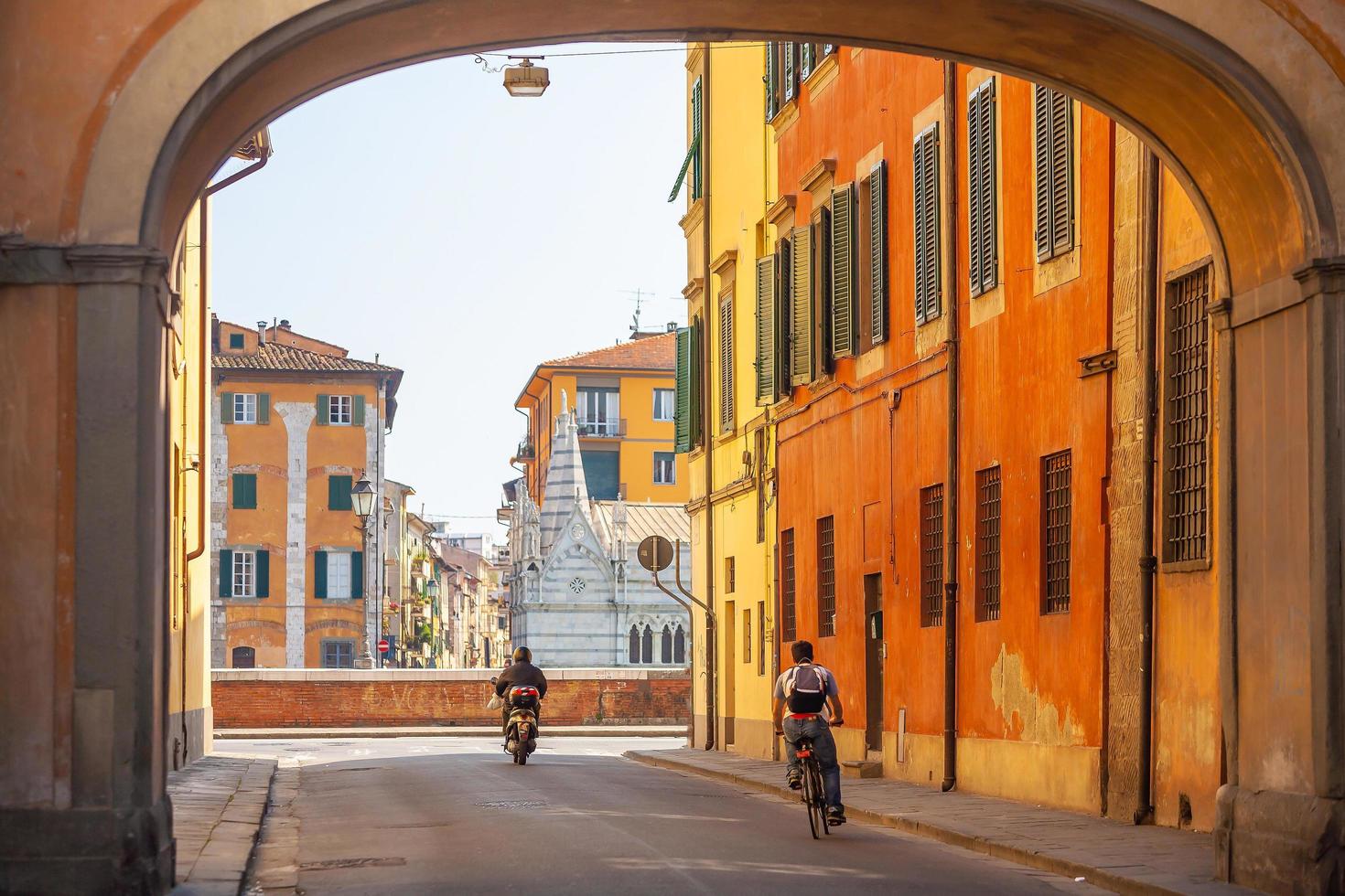 Pisa city downtown in Italy photo