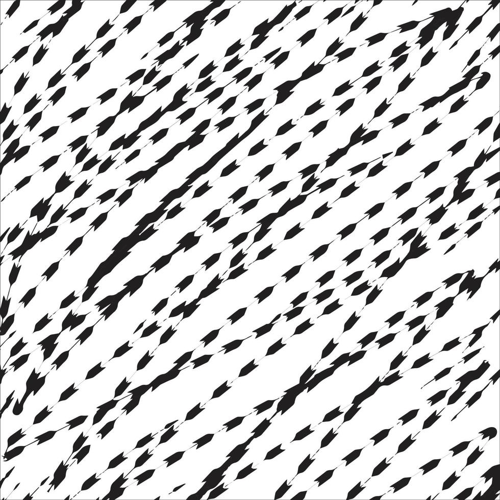 Black paint brush strokes vector pattern. Hand drawn curved and wavy lines with grunge circles. brush scribbles decorative texture. Messy doodles, bold curvy lines illustration.