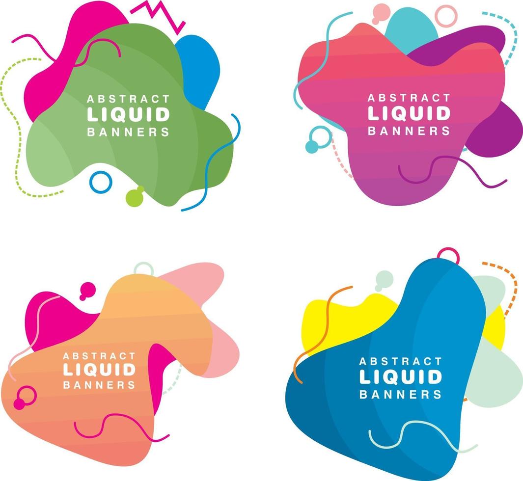 Abstract Liquid Banner vector