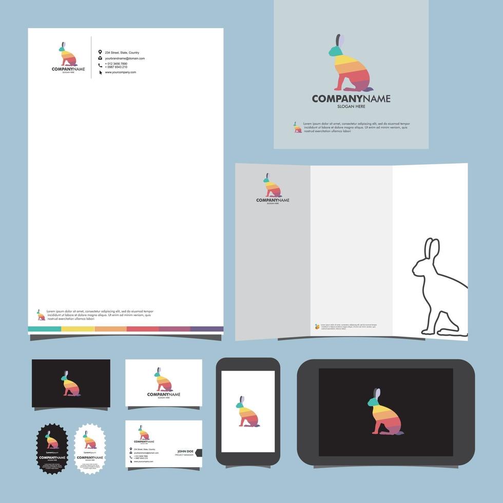 Rabbit logo design vector