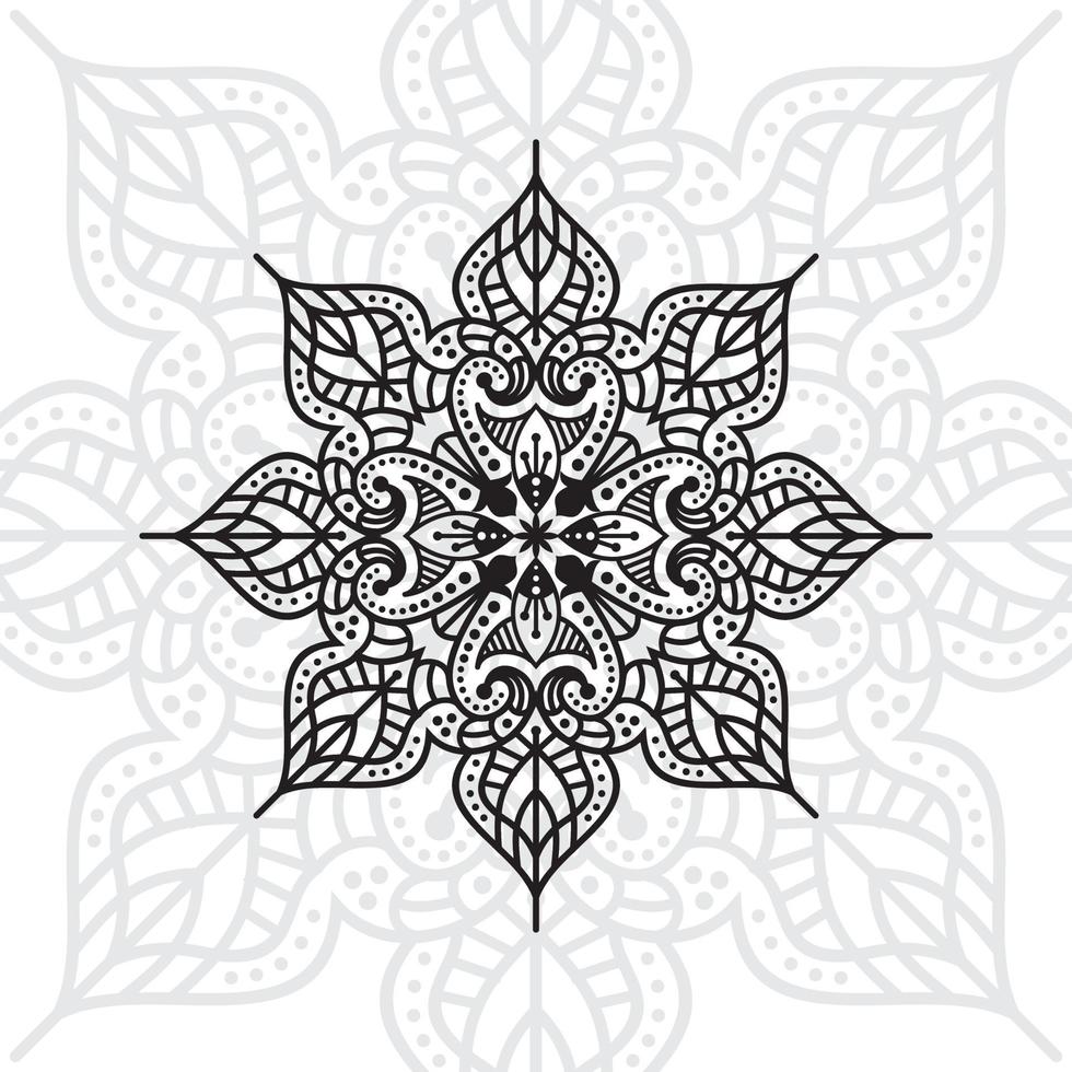 mandala de flores. elementos decorativos vintage. patrón oriental, ilustración vectorial. vector