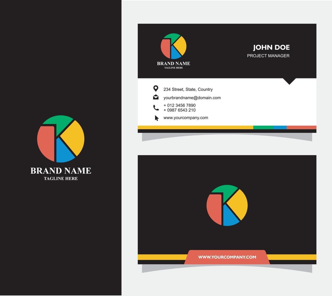 Business Card with Logo K Vector