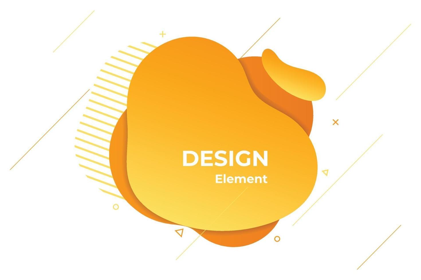 orange liquid abstract element illustration vector