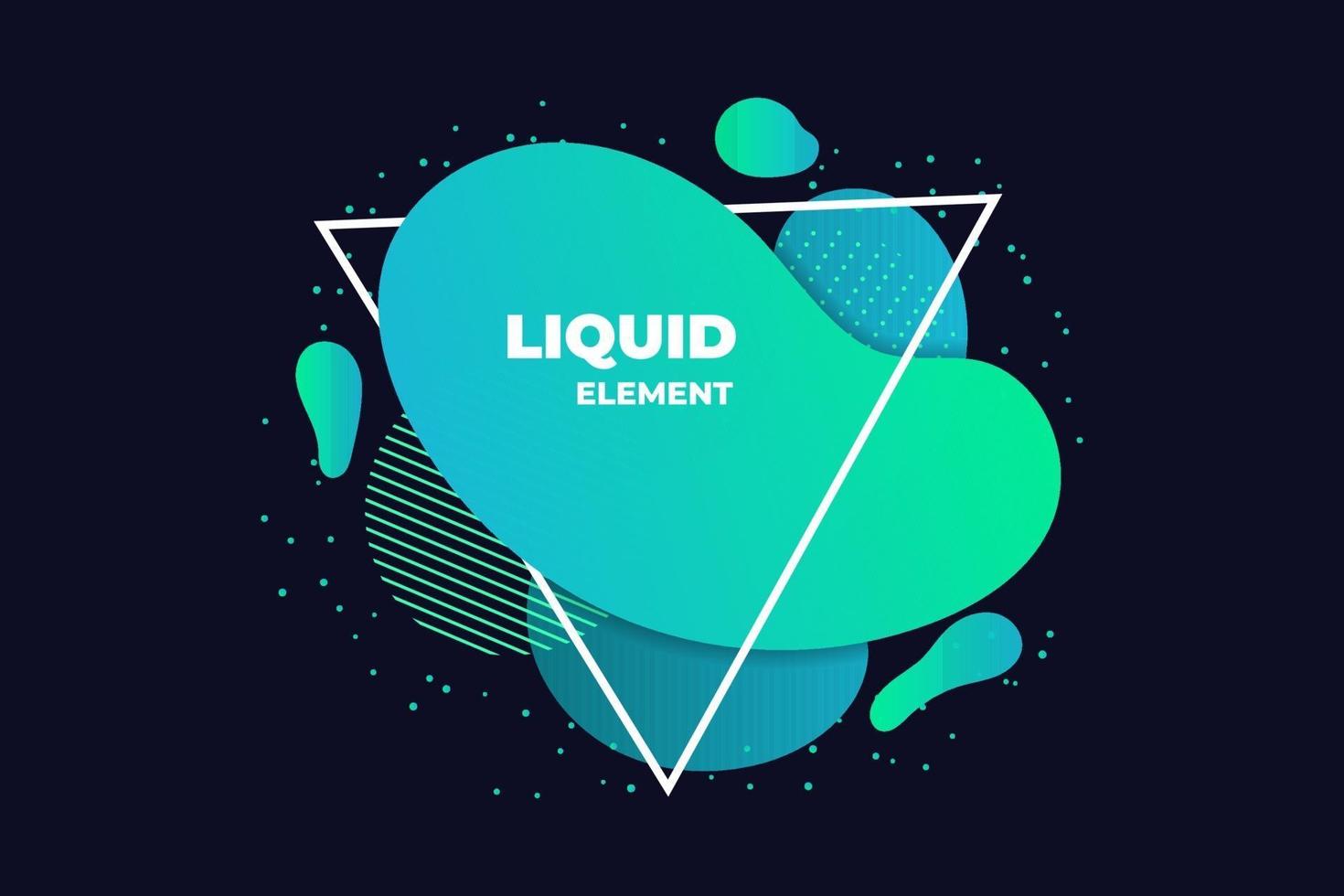 green liquid abstract element illustration vector