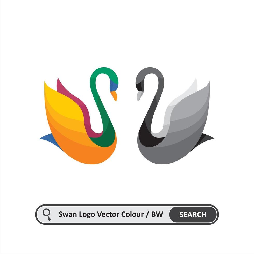 diseño de inicio de sesión de cisne vector