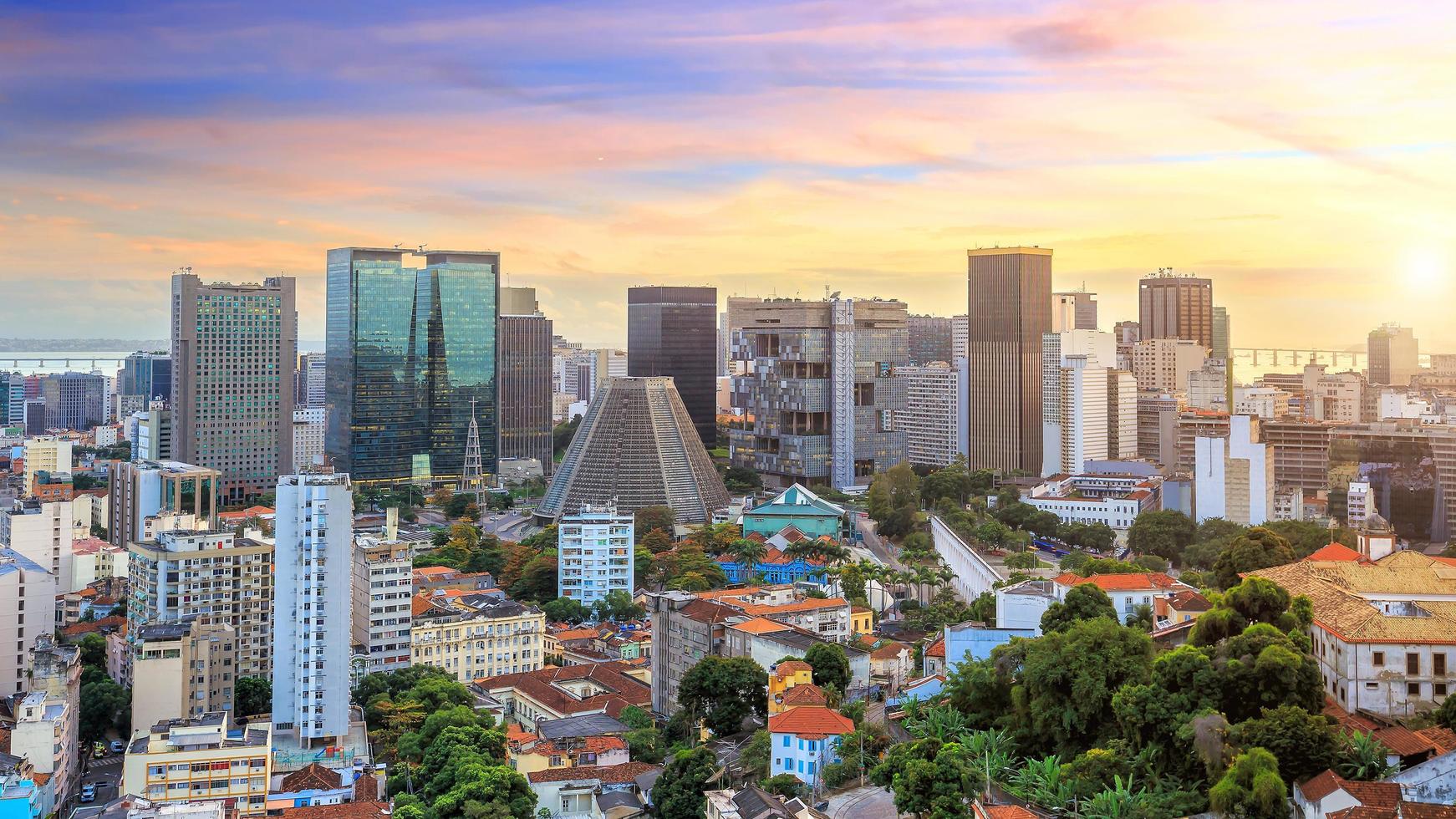 vista panorámica del centro de río de janeiro foto