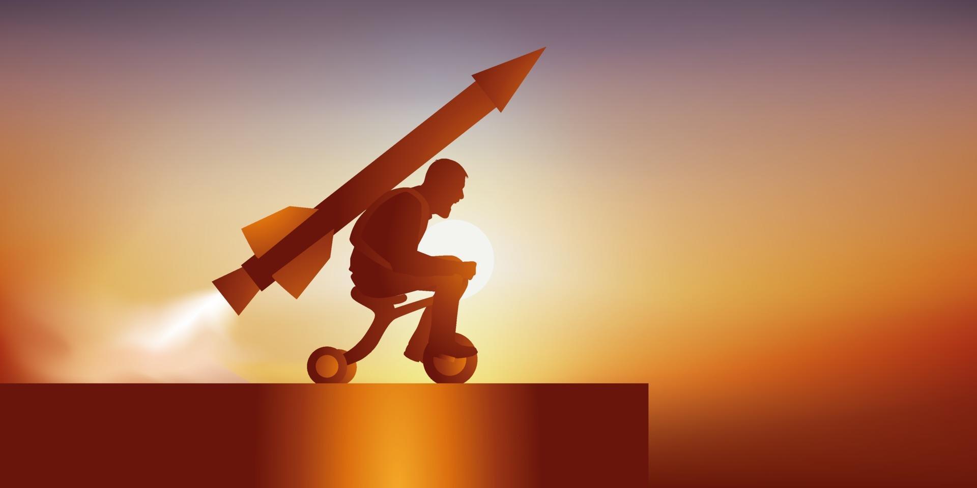 Symbol of daring with impossible challenge vector