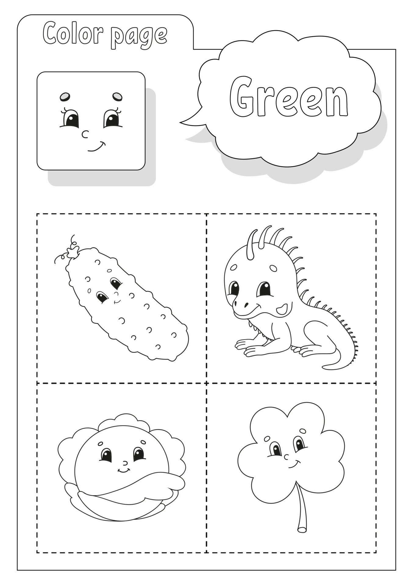 Libro Para Colorear Verde Aprendiendo Colores Flashcard Para Ni os Libro Para Colorear Verde Aprendiendo Colores Flashcard Para Ni os