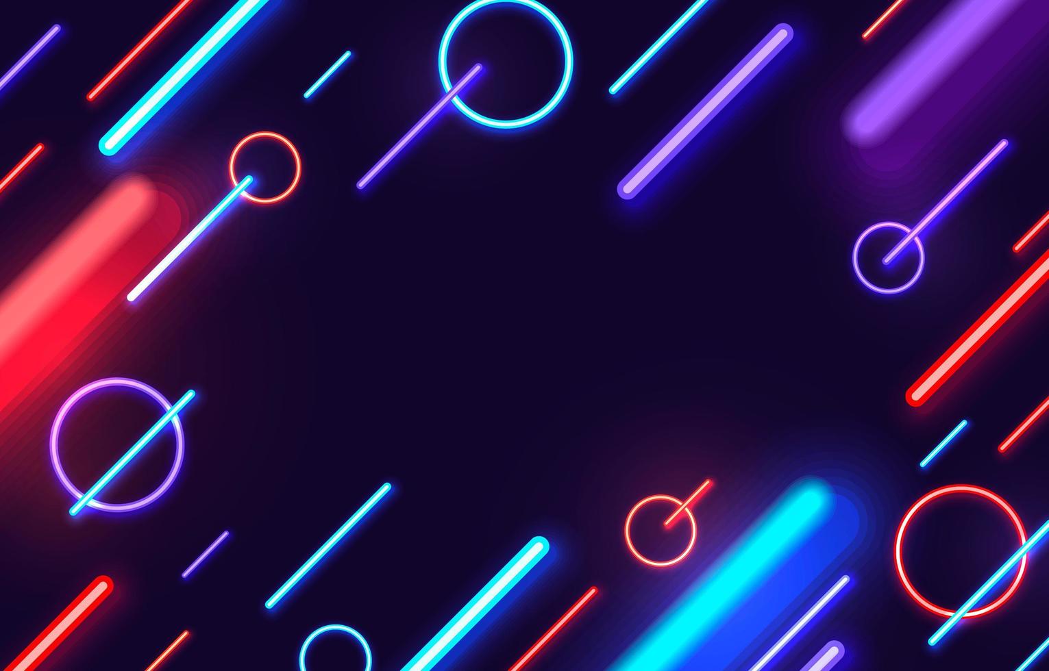 Abstract Neon with Black Background vector