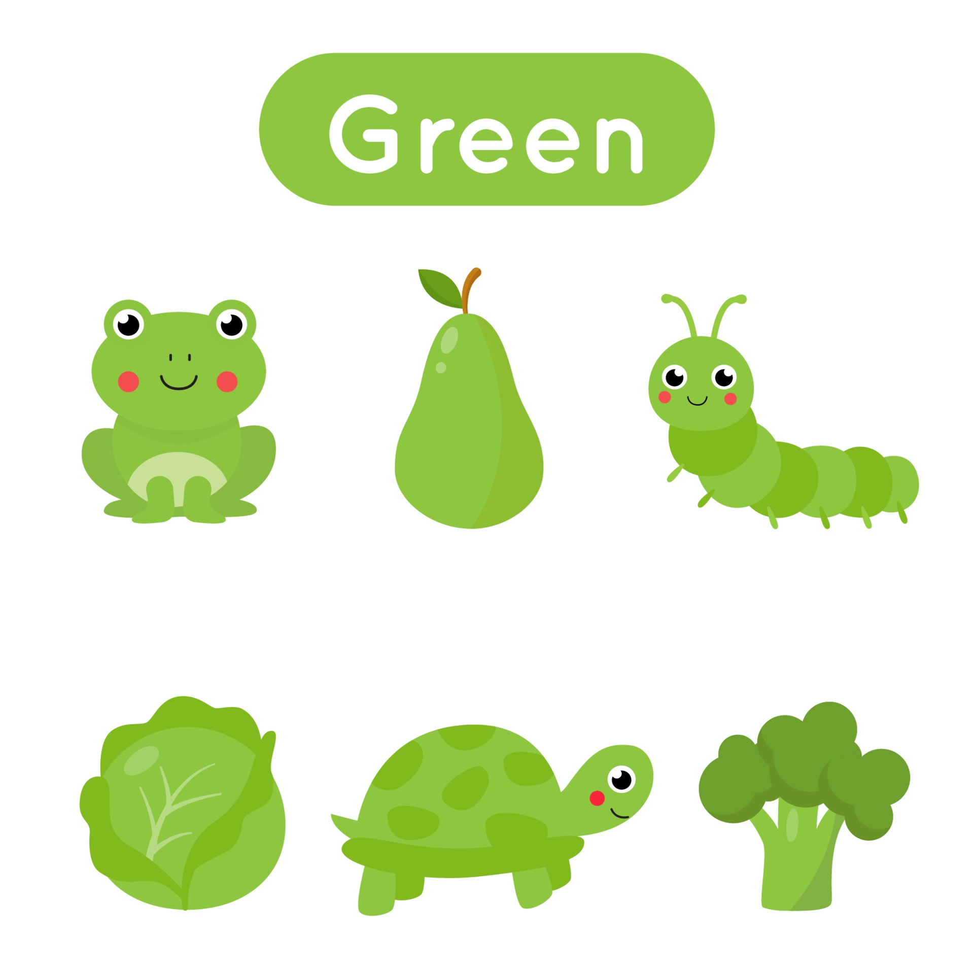 flash-cards-with-objects-in-green-color-educational-printable
