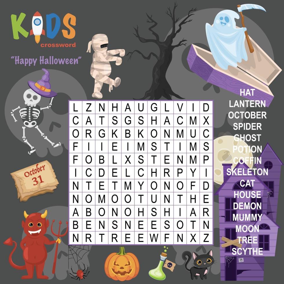 Halloween Crossword Stock Illustrations – 193 Halloween Crossword