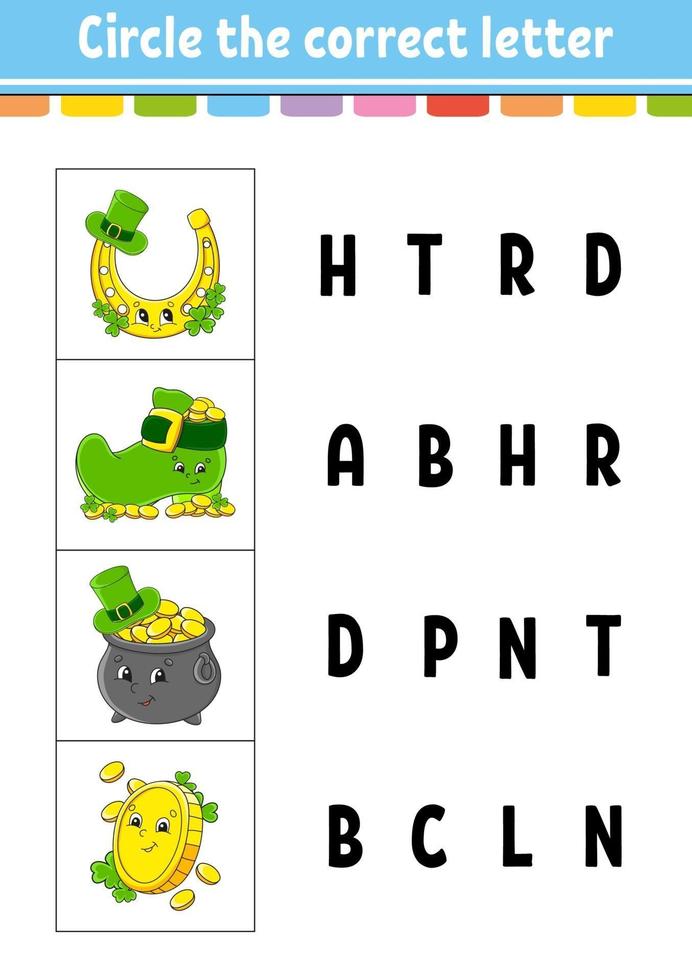 Circle the correct letter homework vector