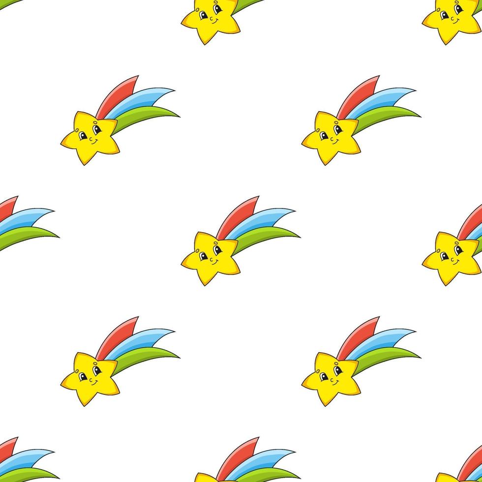 Seamless pattern with star vector