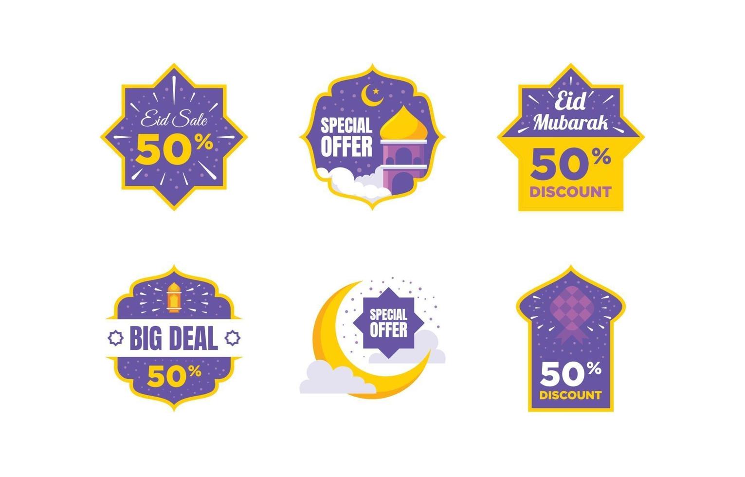 Eid Marketing Tools Label vector