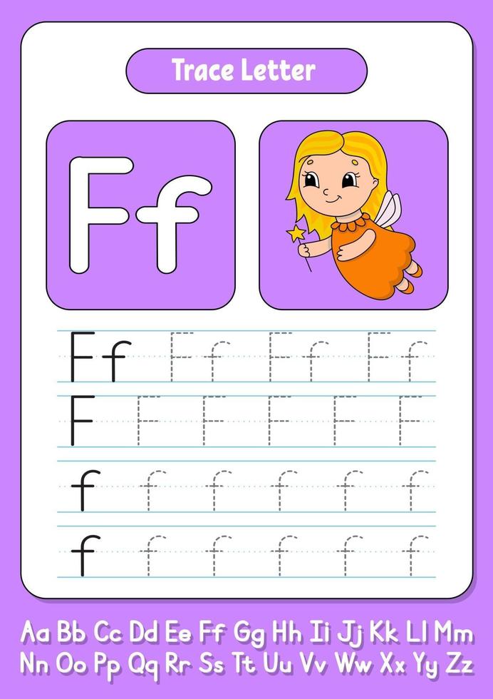 Writing letters f vector