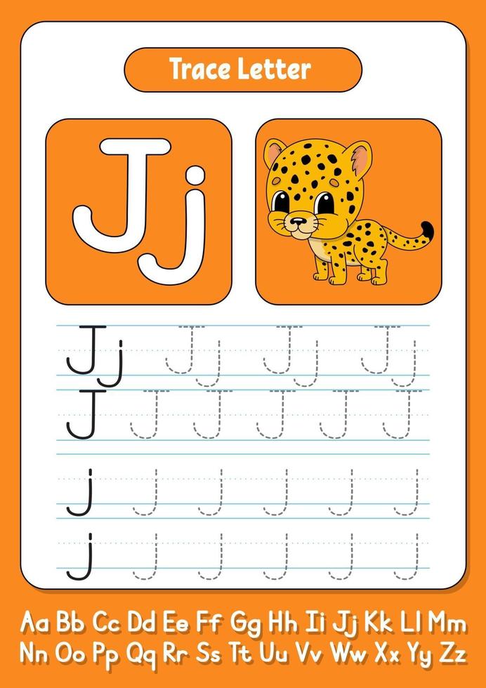 Writing letters J vector