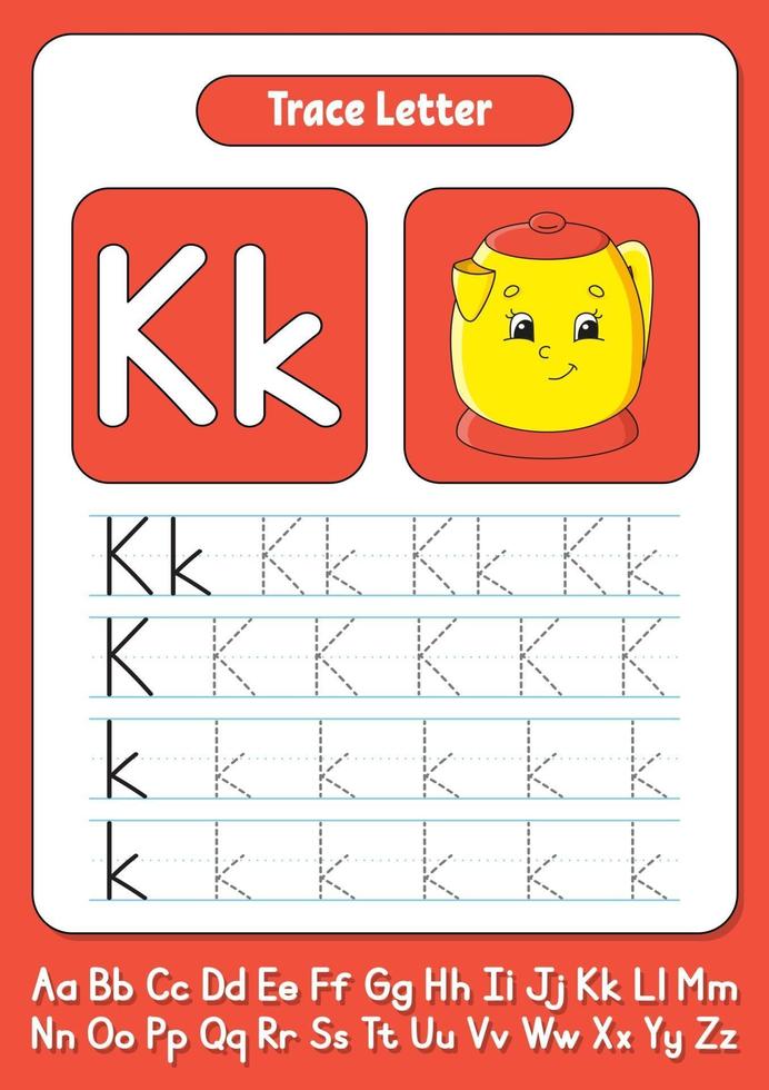 Writing letters K vector