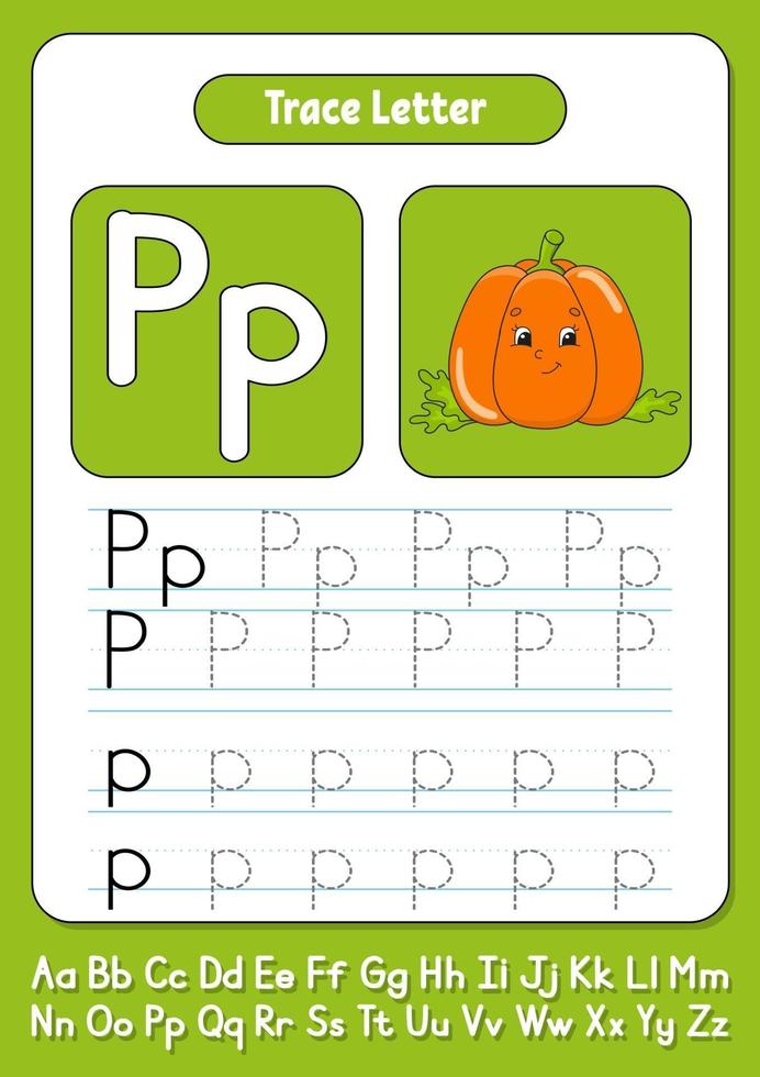 Writing letters P vector