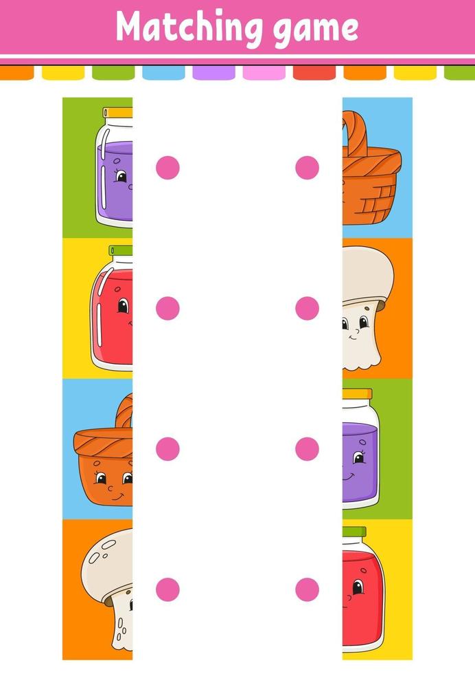 Matching game for kids vector