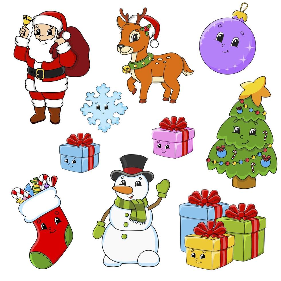 sticker-set-for-christmas-2171244-vector-art-at-vecteezy