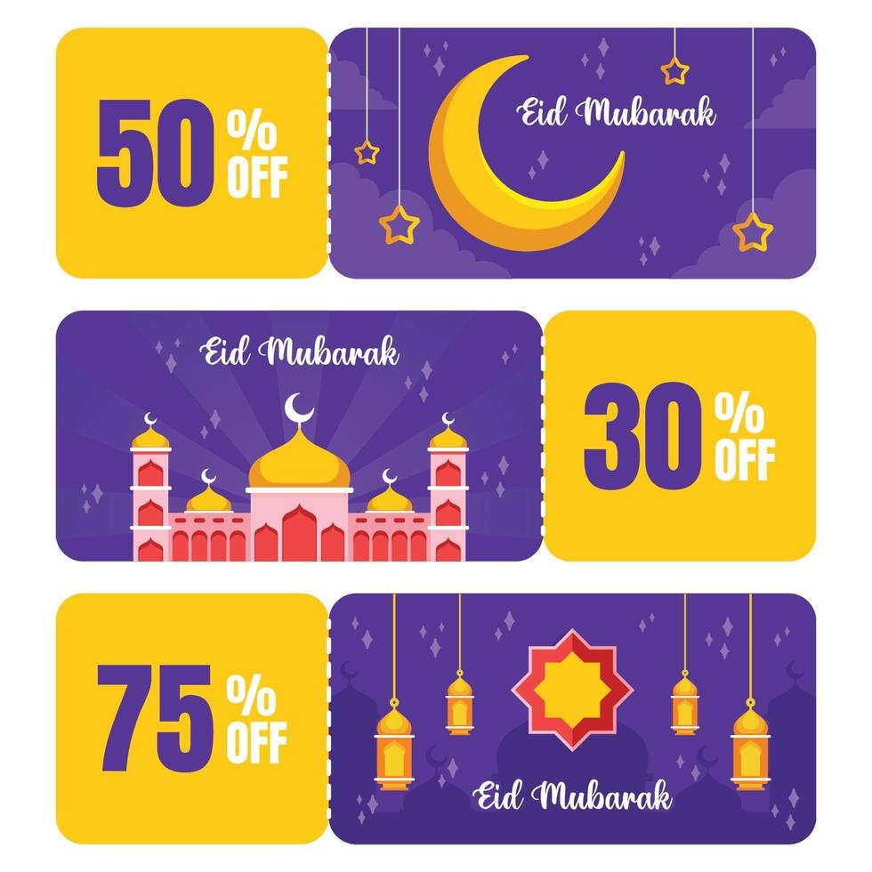 Eid Marketing Tools Voucher vector