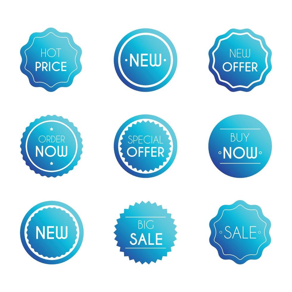 Sale badges set vector