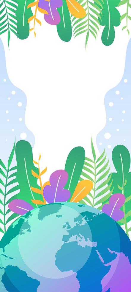 Mother Earth Day with Vertical Banner vector