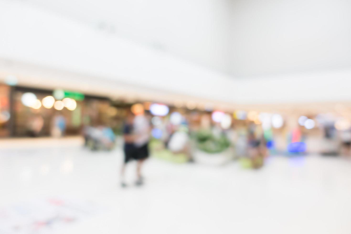 Abstract blur beautiful luxury shopping mall interior photo