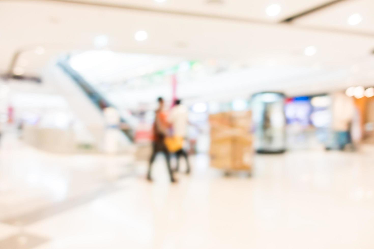 Abstract blur shopping mall interior photo