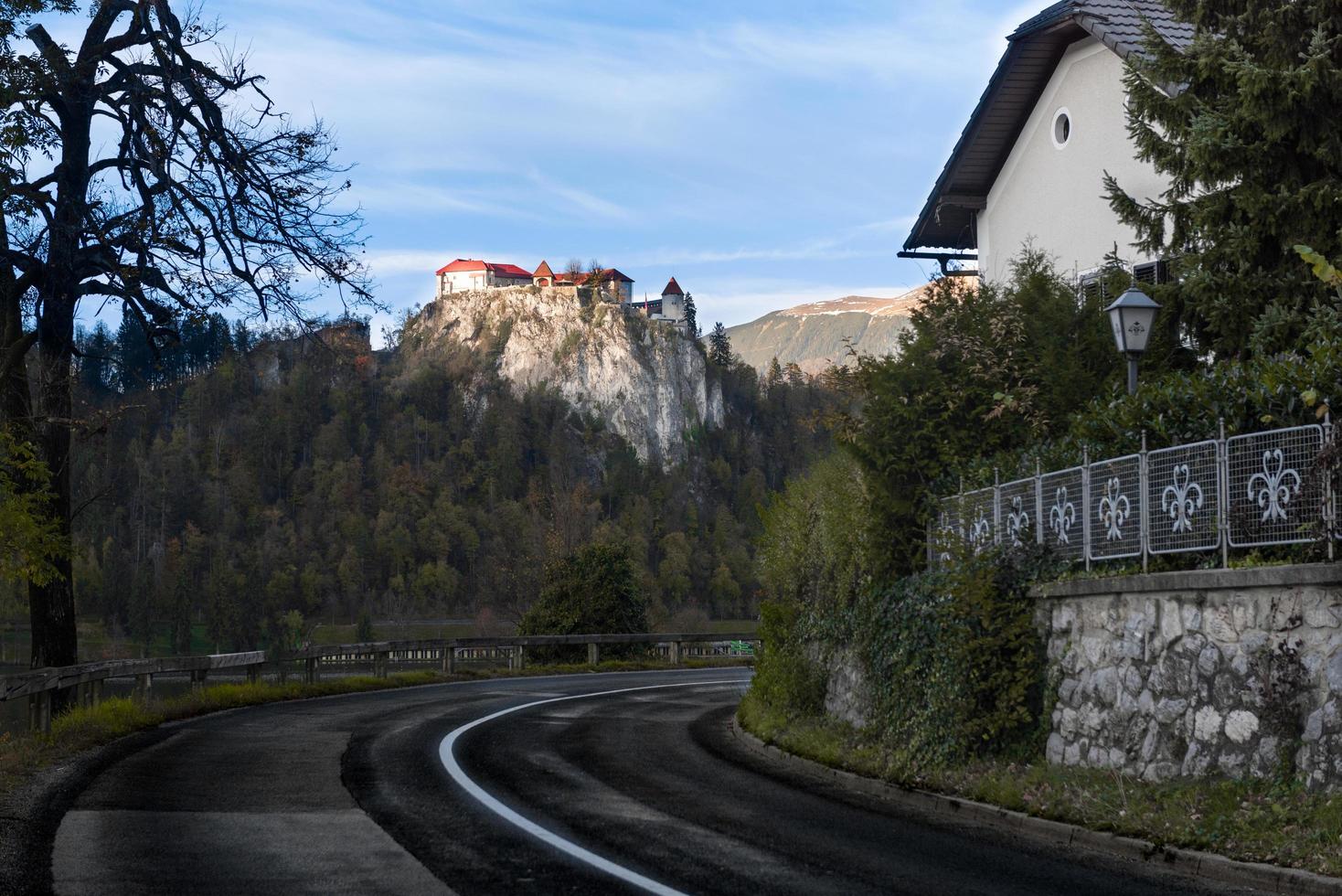 Lake Bled in the Alpine mountains photo