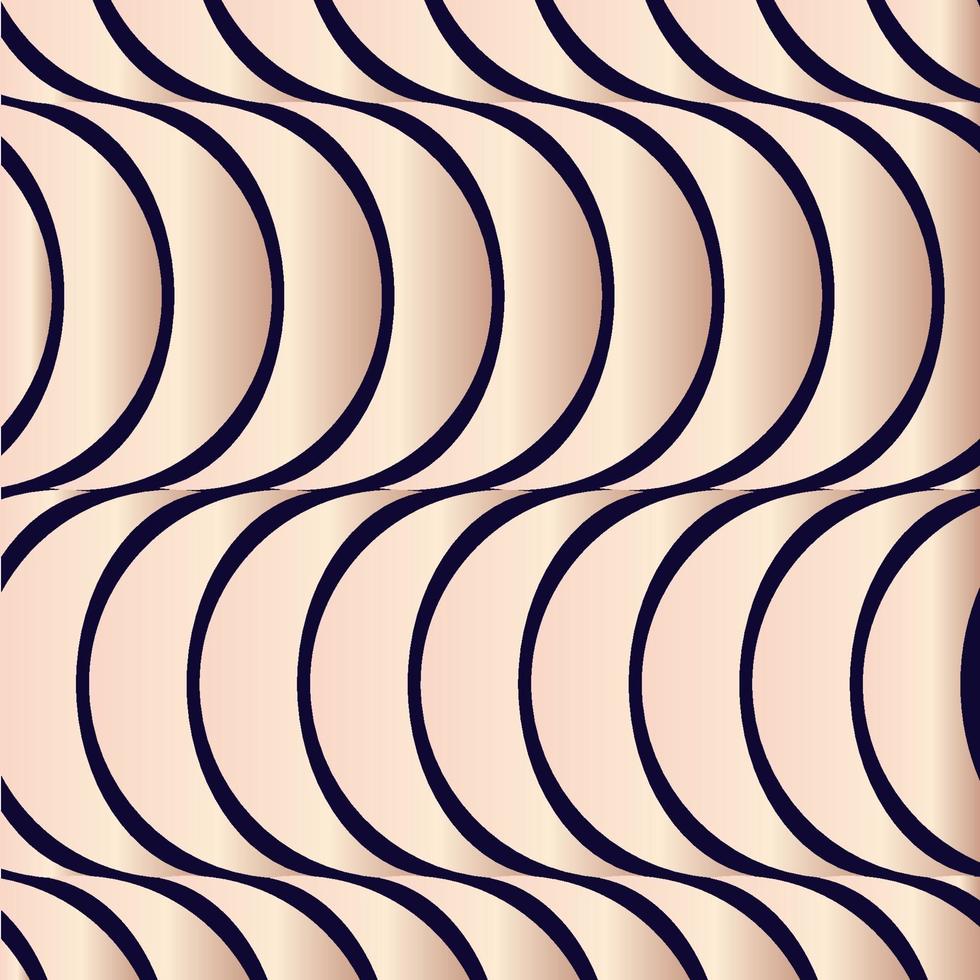 Metallic Waves in Rose Gold and Navy vector