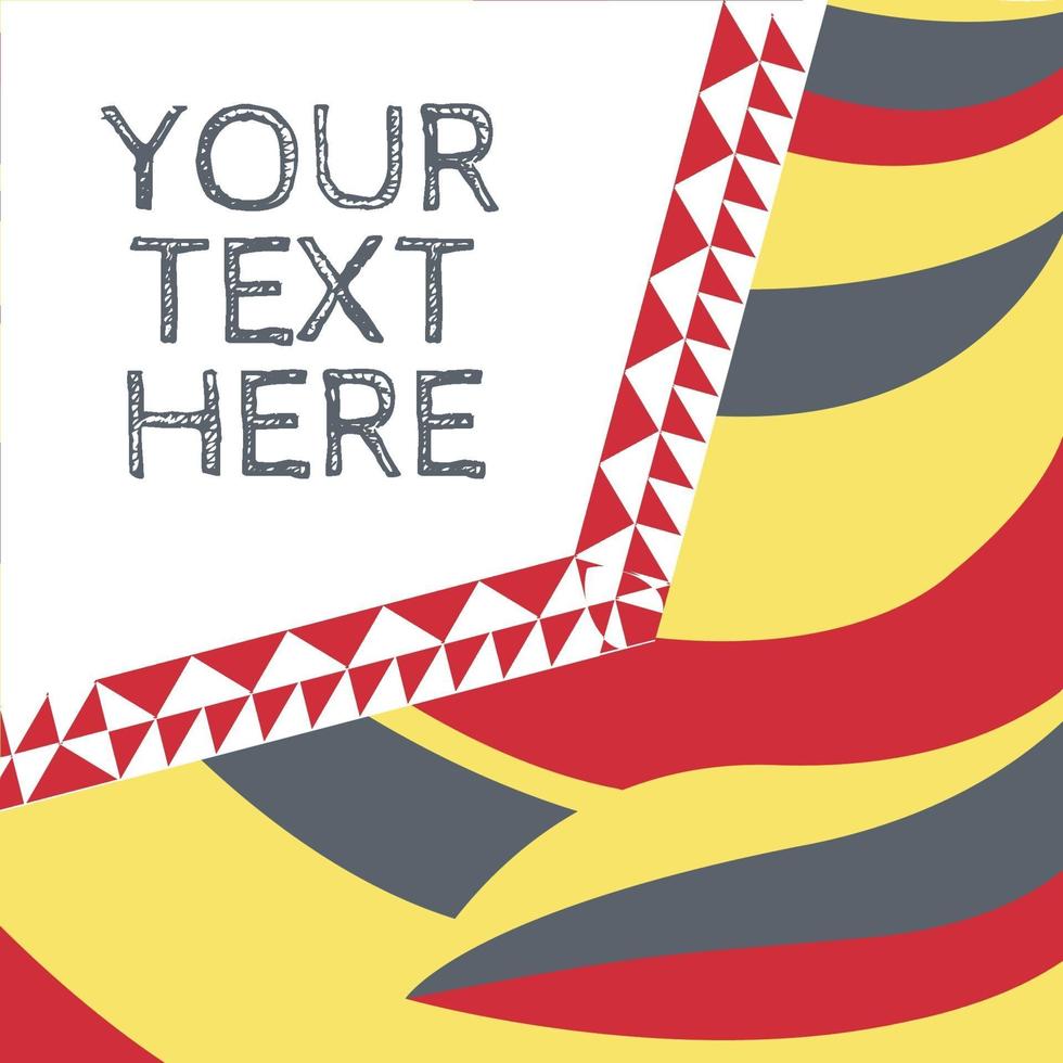 Red, Yellow and Grey Graphic Waves Corner Template vector