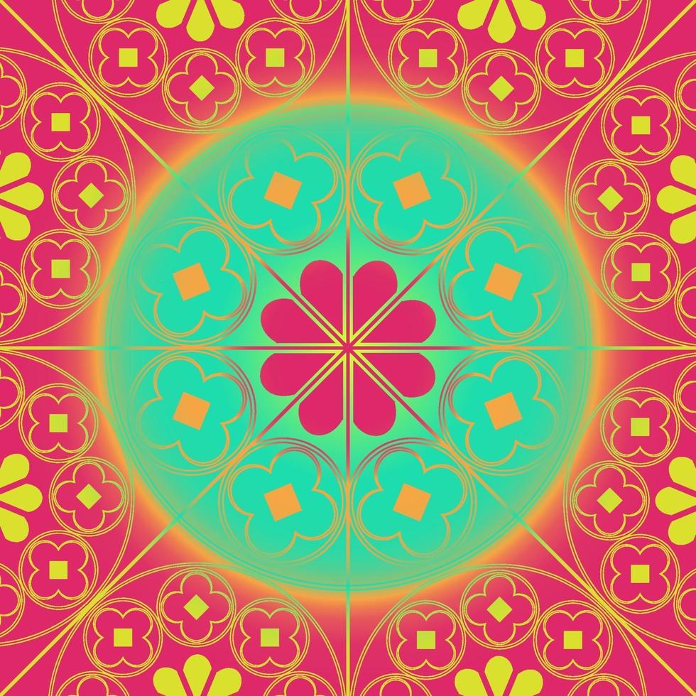 tudor rose repetición patrón de fondo coral aqua vector