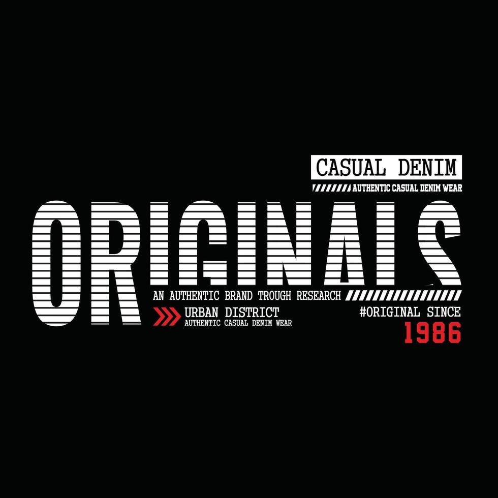 original urban clothing typography design vector