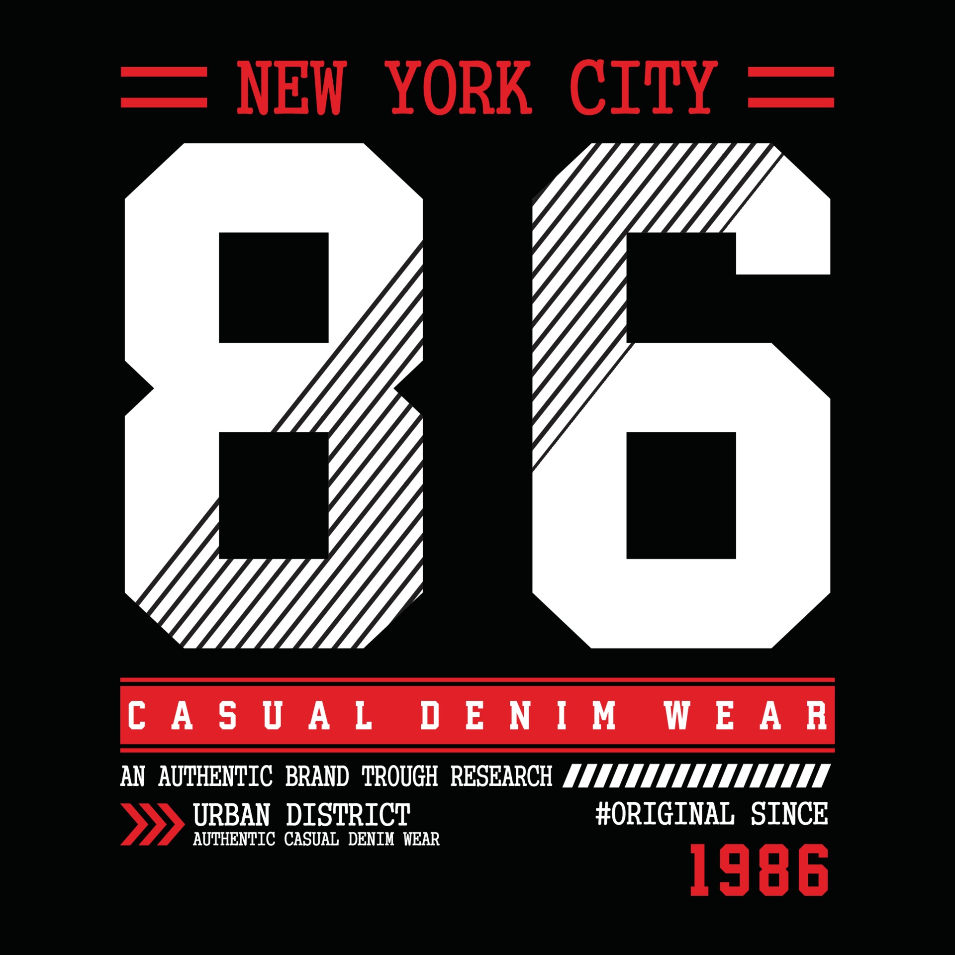 new york city urban clothing typography design 2172211 Vector Art at ...