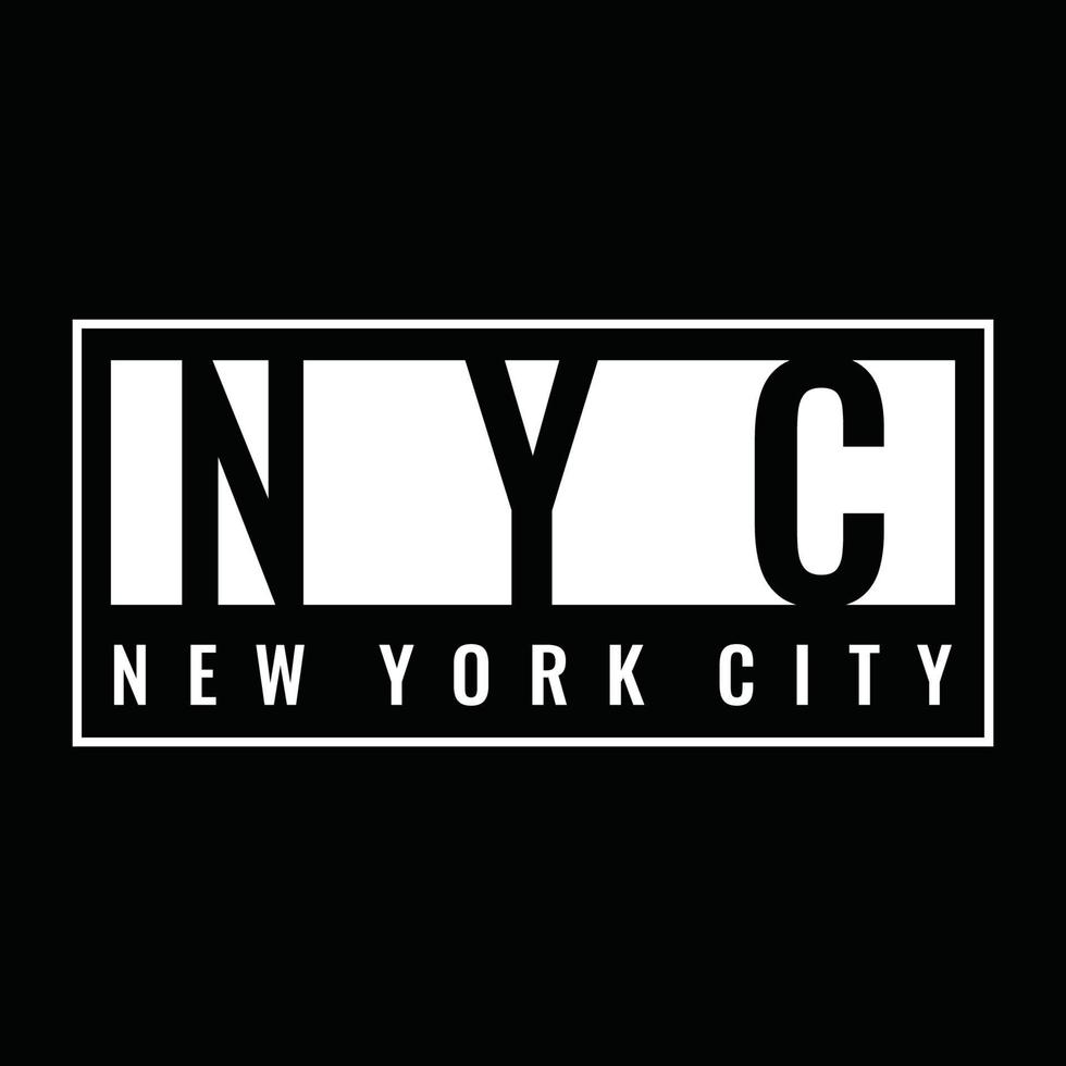 new york city urban clothing typography design vector