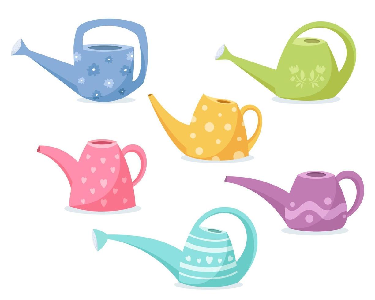 Watering can for flowers. Gardening. Vector illustration