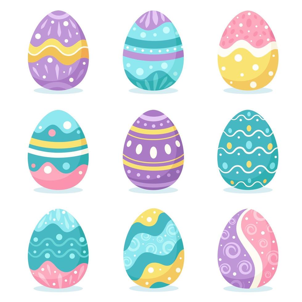 huevos de Pascua. Felices Pascuas. ilustración vectorial vector