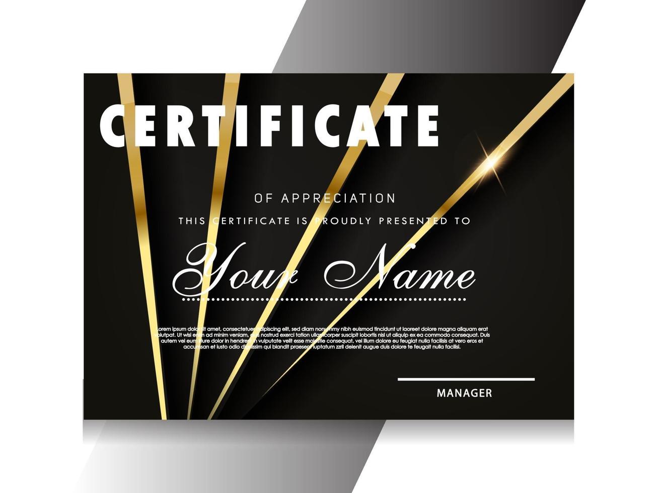 Certificate of Appreciation template.Trendy geometric design. vector