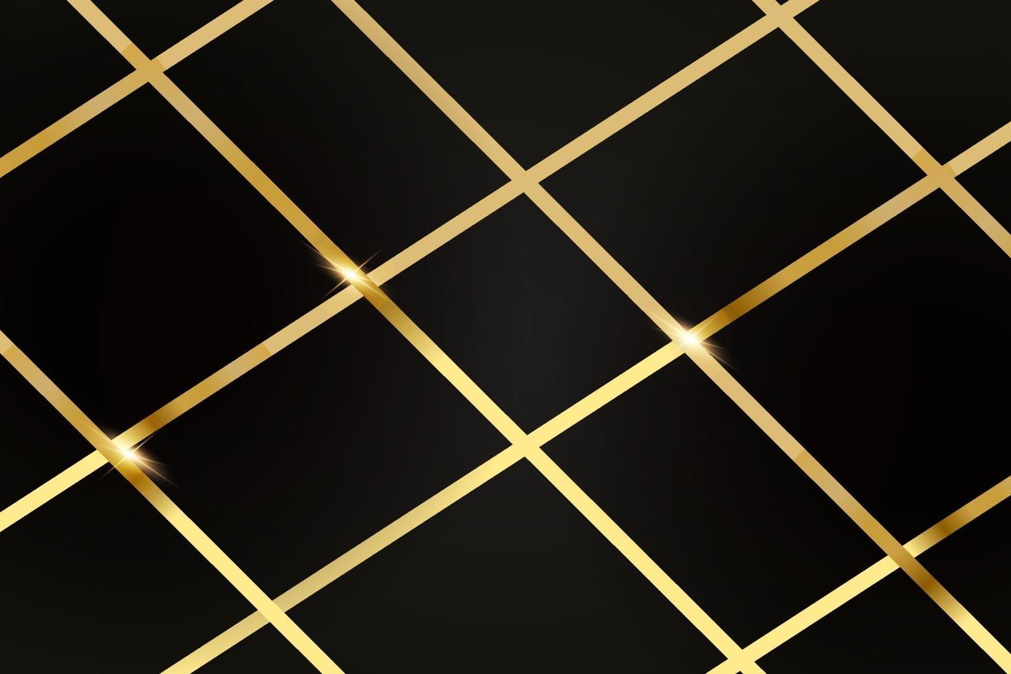 lujo abstracto patrón poligonal con oro vector