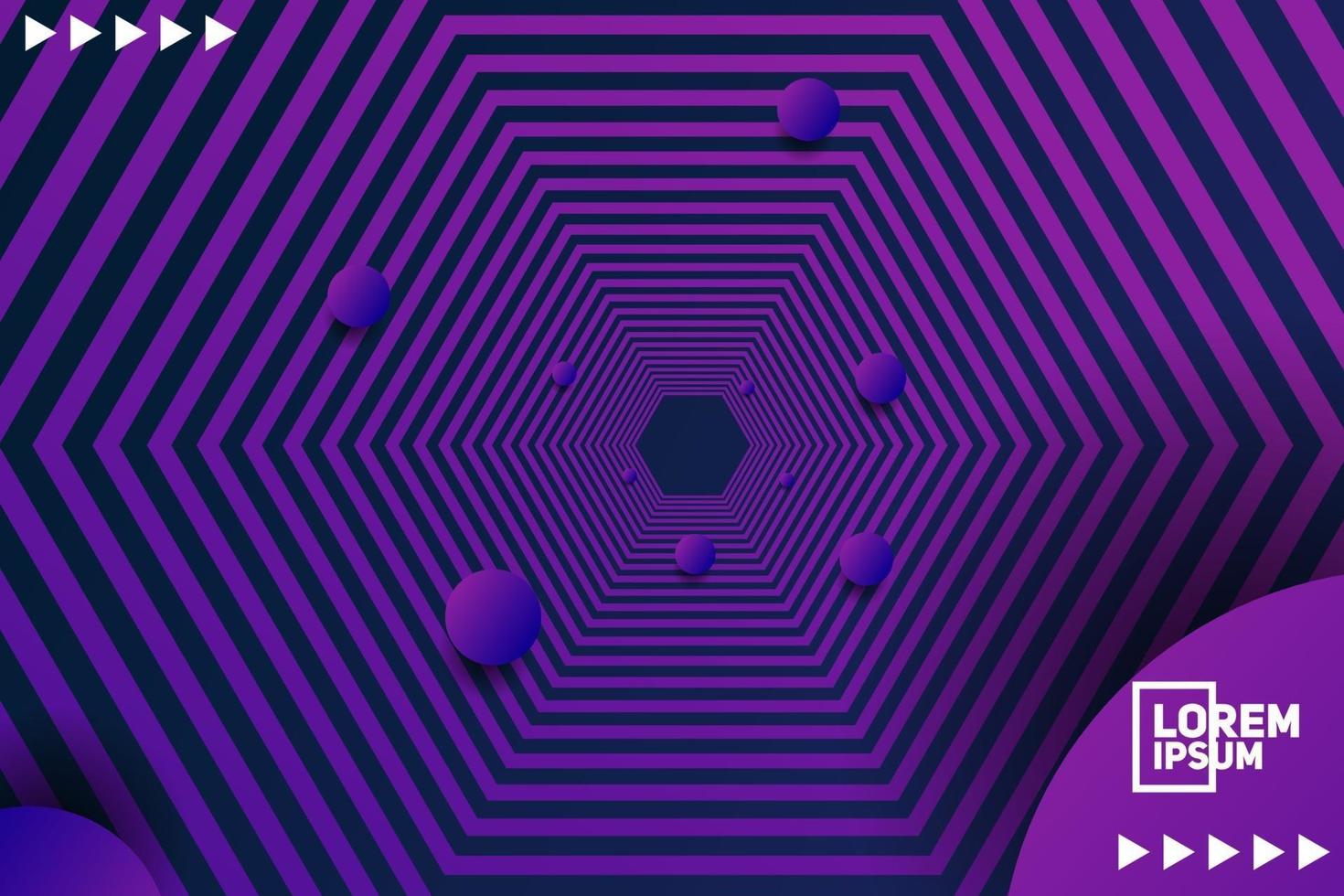 Purple geometric background. Composition of fluid geometric shapes. vector