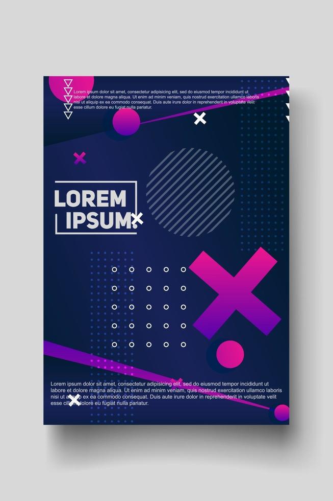 Cover design template with abstract lines modern vector
