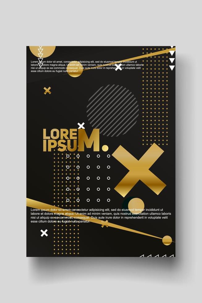 Plantilla de diseño de portada con líneas abstractas modernas vector