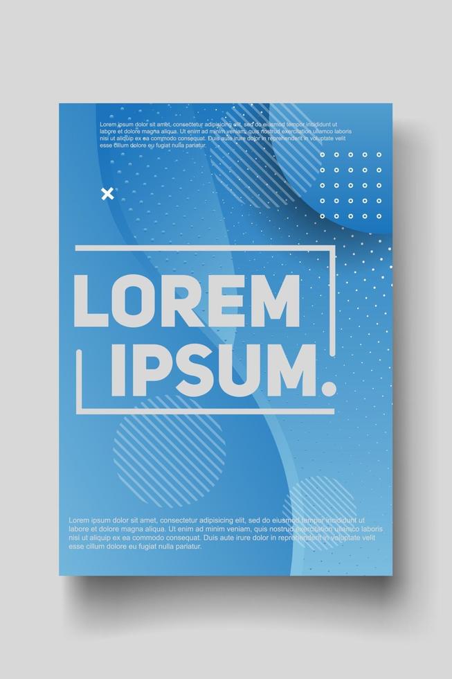 Plantilla de diseño de portada con líneas abstractas modernas vector