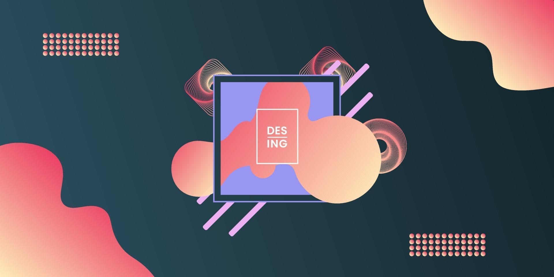 Abstract flat circle shapes vector