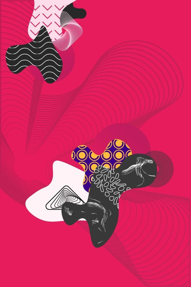 Abstract 90s background vector graphic