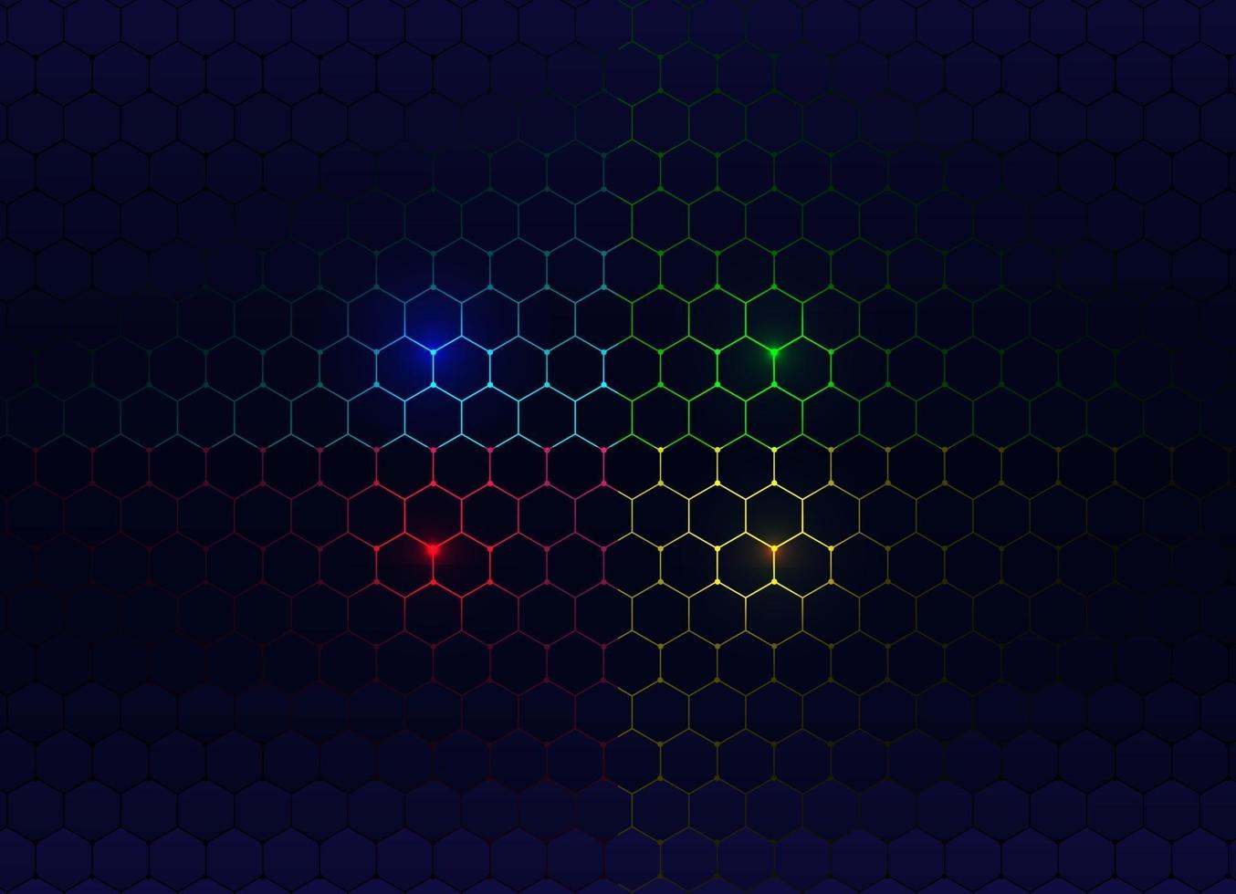 hexagonal pattern in gradient color vector