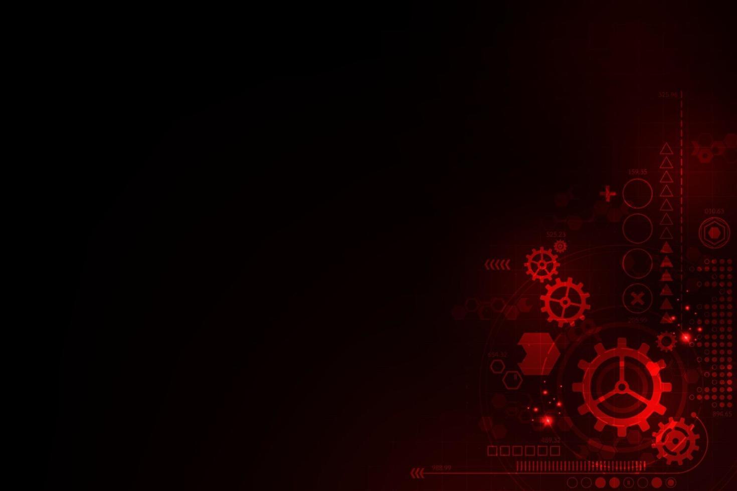 Vector red technology background