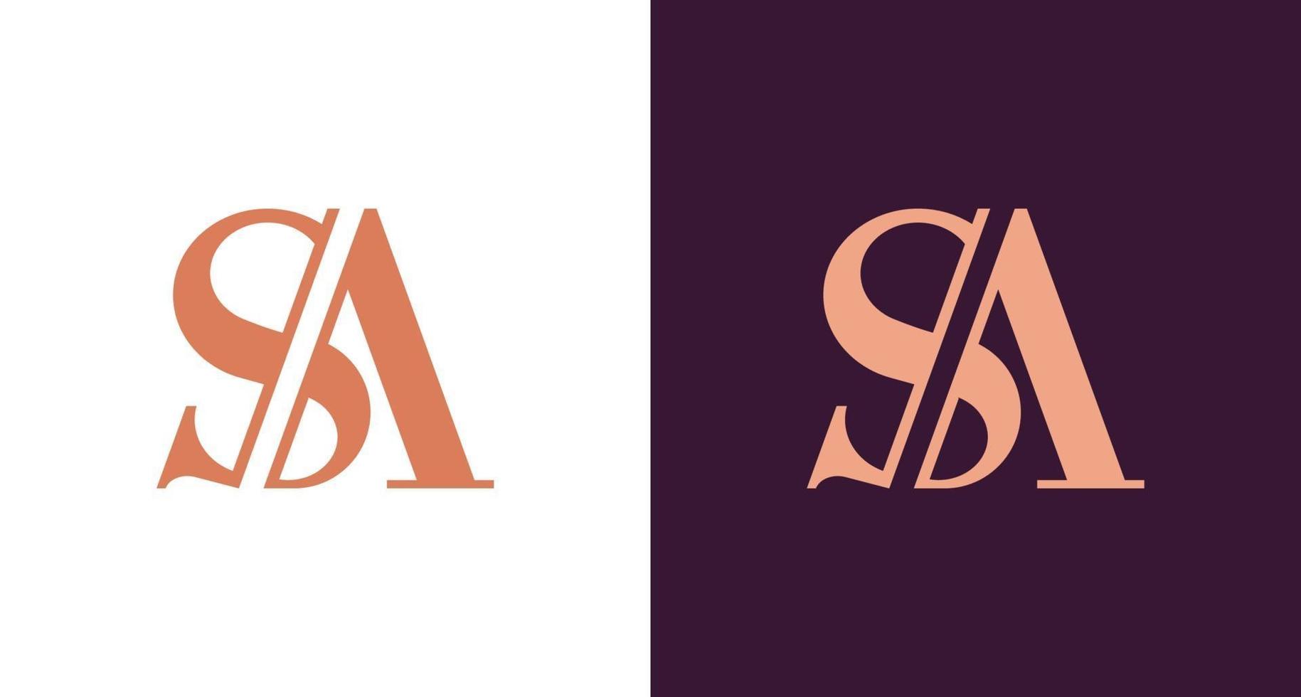 elegant and classy letter SA monogram, luxury SA initial letter logo vector
