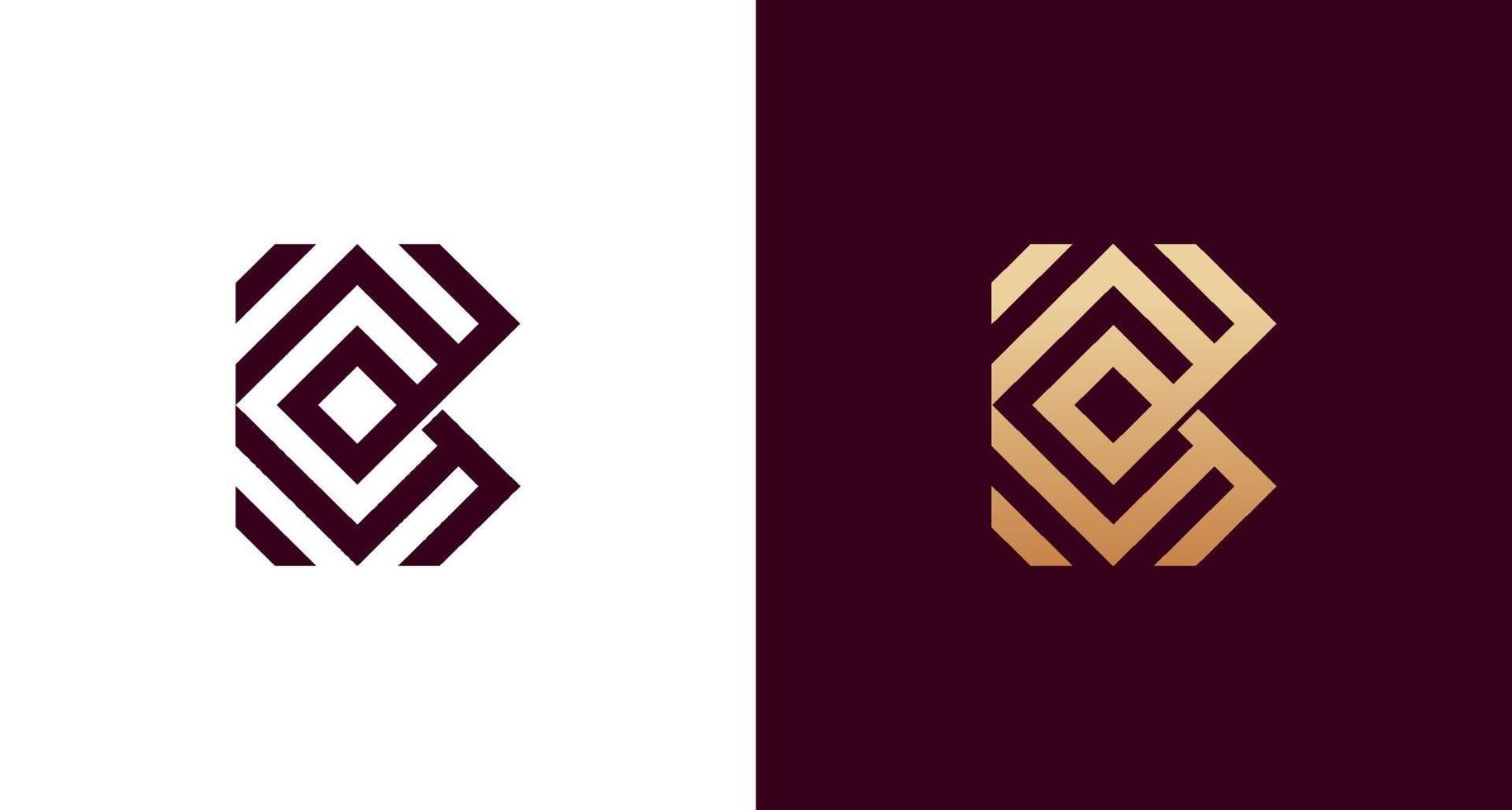 Abstract geometric letter BC elegant monogram logo vector
